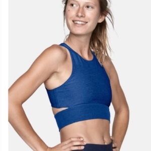 OV Athena Slashback Crop Top - Blue